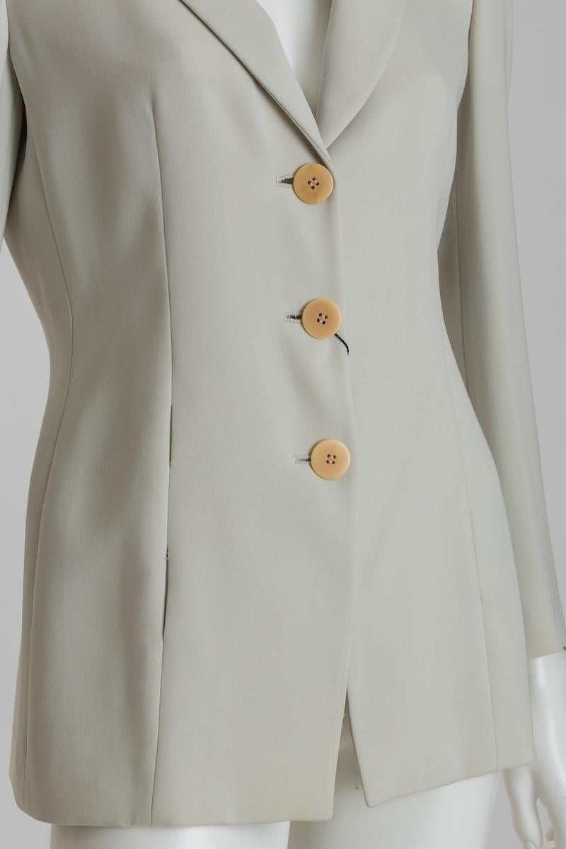 Giorgio Armani - Veste grise perlée, taille EU 44, état neuf Neuf - En vente à New York, NY