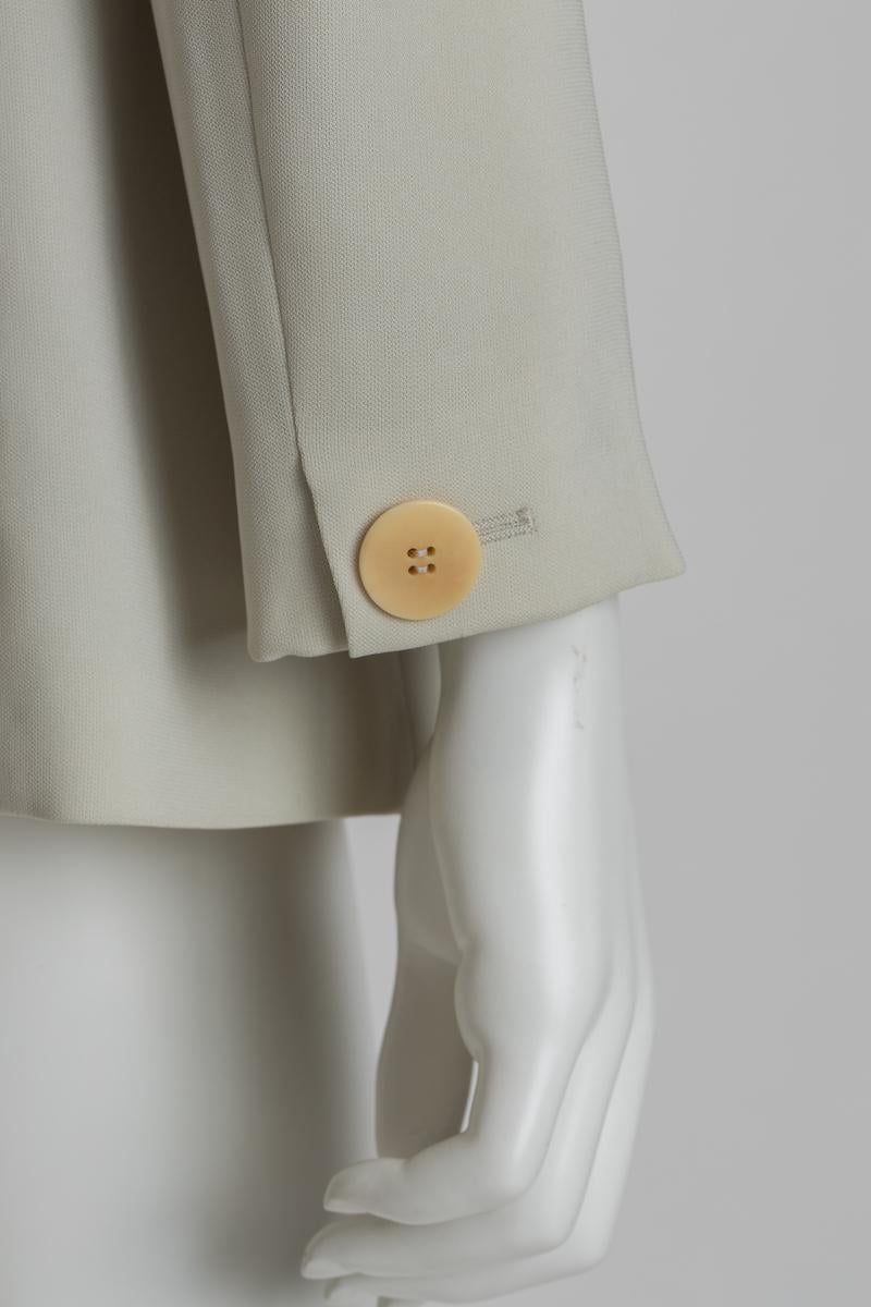 Gray Giorgio Armani Pearl Grey Jacket Size 44 EU New For Sale