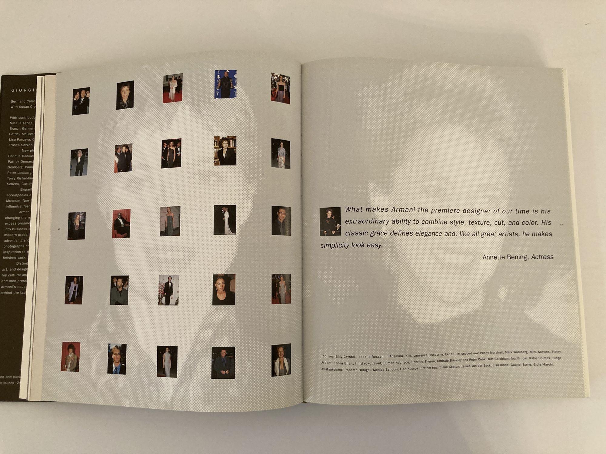 20th Century Giorgio Armani Photography Fashion Collection 2000 Hardcover Table Book