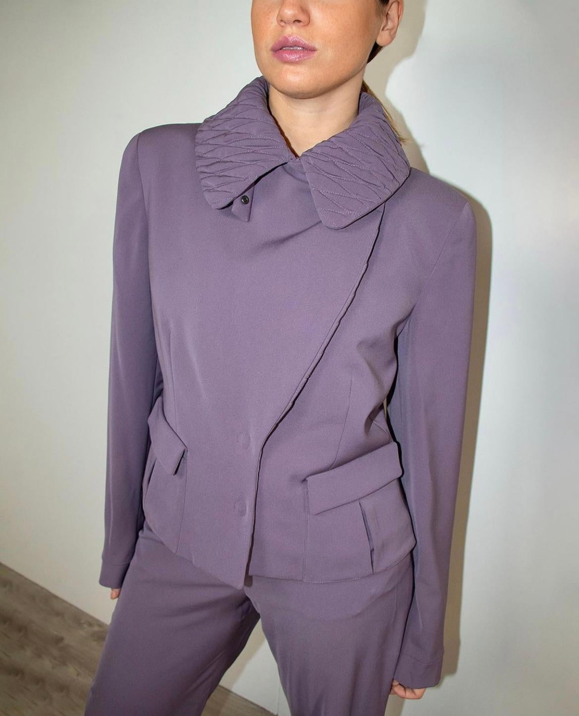 Giorgio Armani Polyester Suit in Purple 4