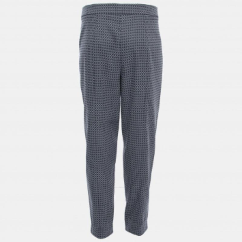 Giorgio Armani Lila & Grau gemusterte Strickhose M Damen im Angebot