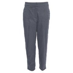 Giorgio Armani Lila & Grau gemusterte Strickhose M