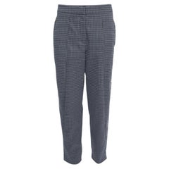 Giorgio Armani Lila & Grau gemusterte Strickhose M