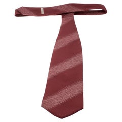 Giorgio Armani Red Contrast Striped Silk Tie