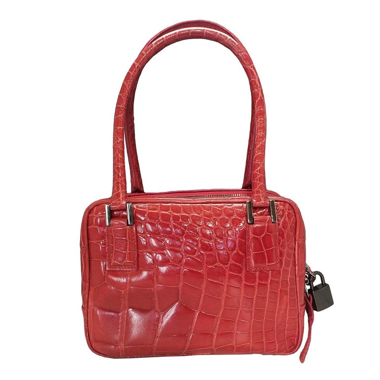 Giorgio Armani Red Crocodile small Handbag For Sale at 1stDibs | giorgio  armani crocodile bag, giorgio armani bag, red small handbag