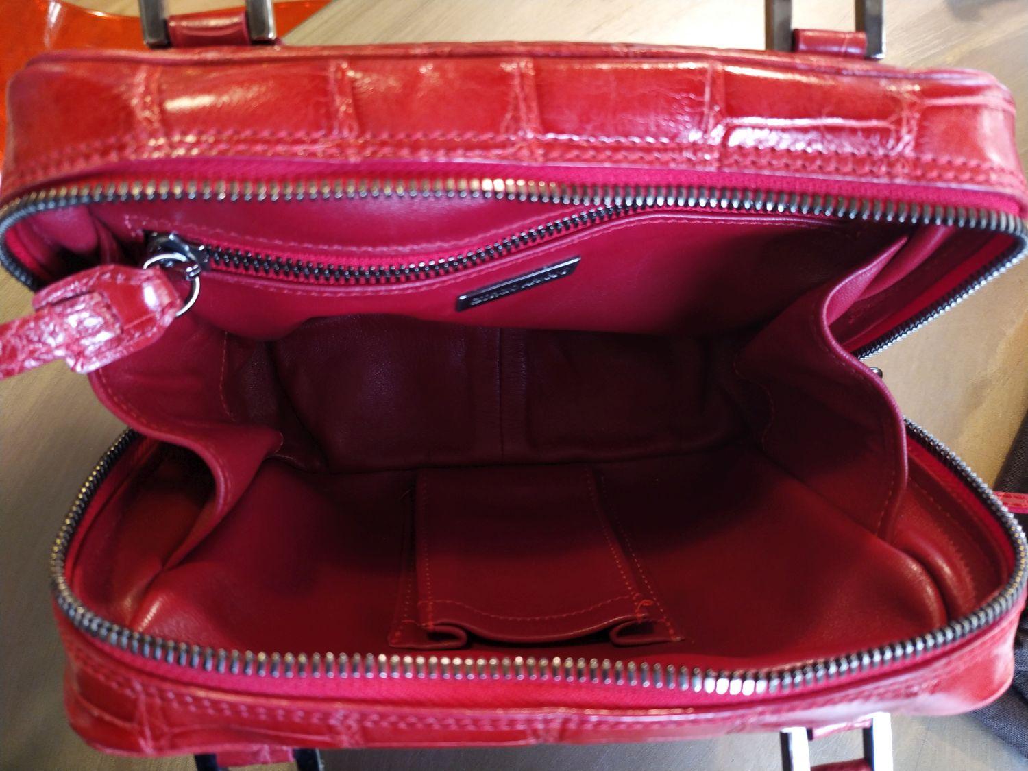 Women's Giorgio Armani Red Crocodile small Handbag For Sale