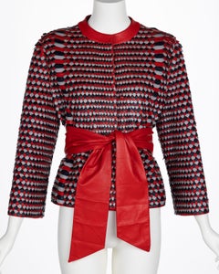 Giorgio Armani Red Leather Jacket &  Belt