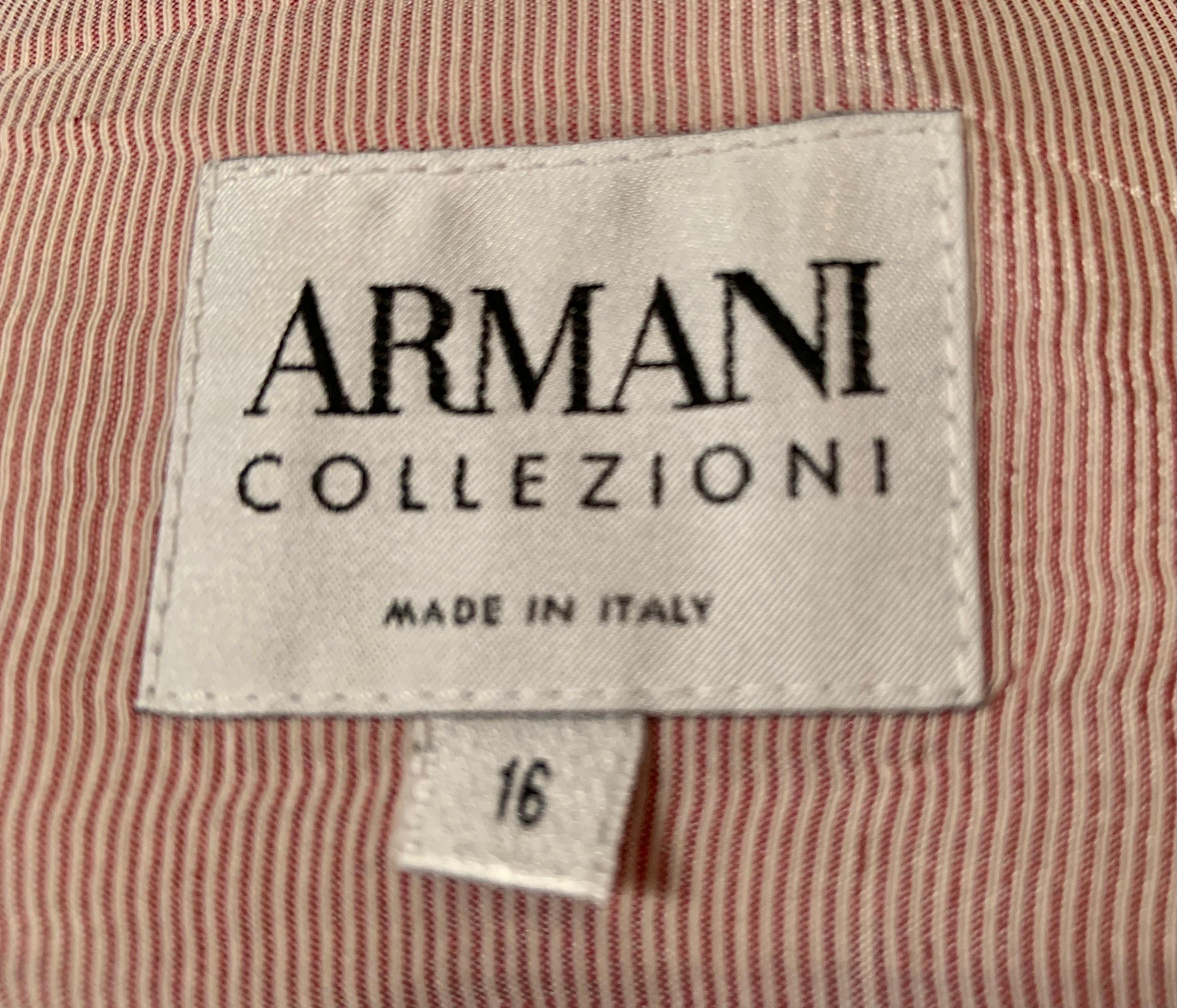 Giorgio Armani Red Linen Jacket For Sale 1