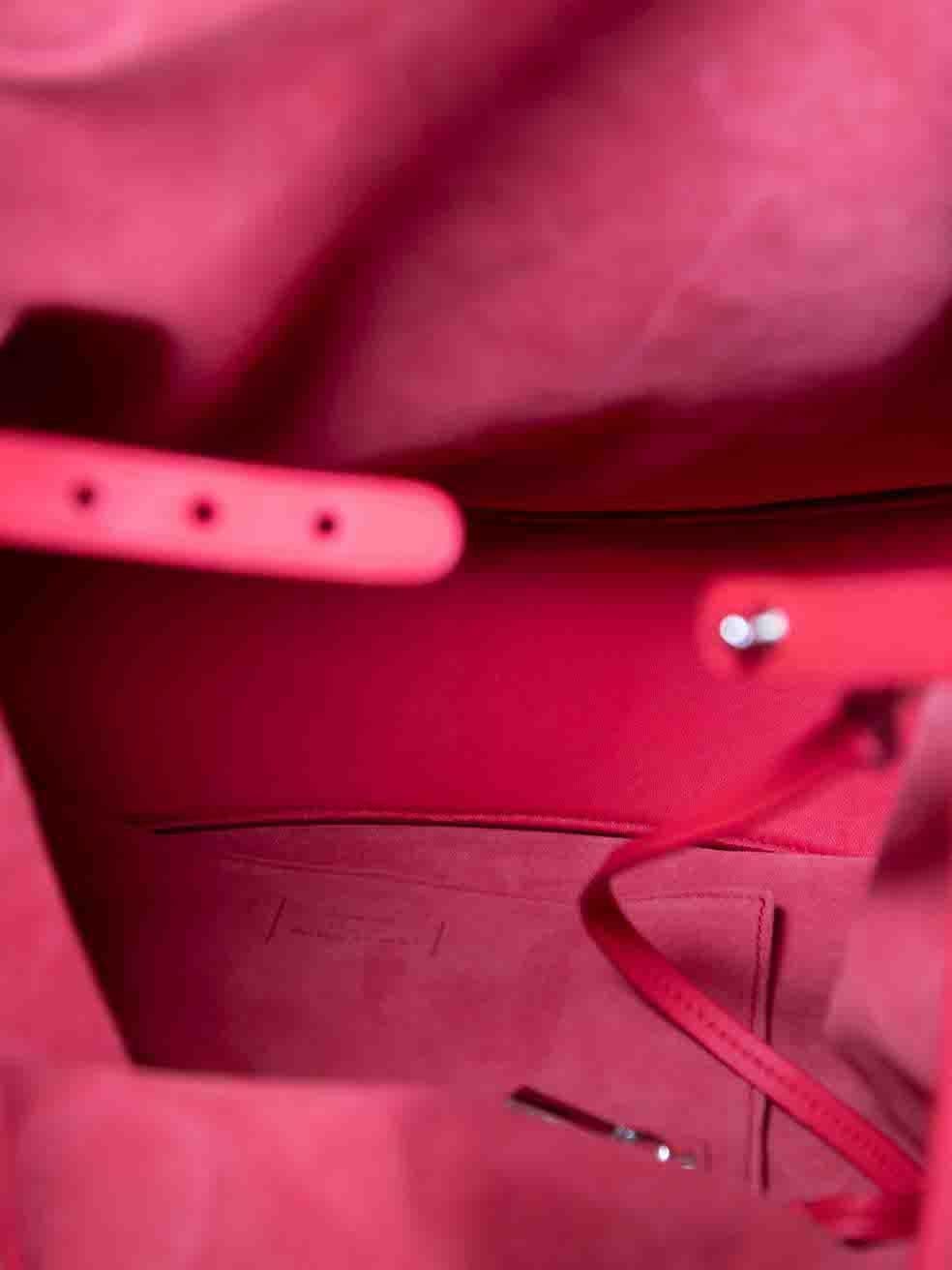 Giorgio Armani Red Suede Tote Bag For Sale 1