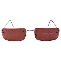 Giorgio Armani Rimless Rectangular Sunglasses circa 1990s