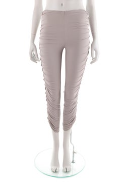 Giorgio Armani S/S 2003 grey side ruched leggings