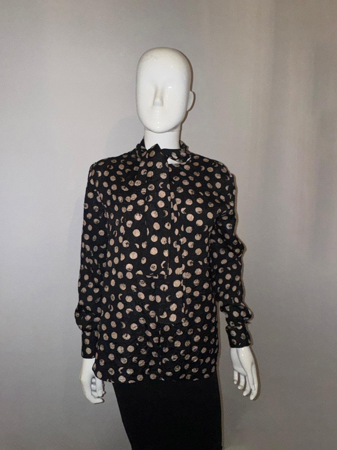 Women's Giorgio Armani Silk Blouse with Spots For Sale
