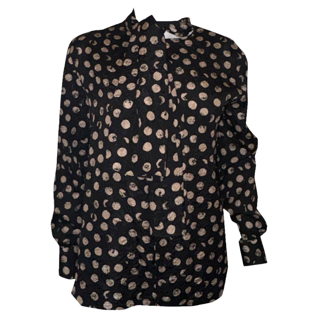Giorgio Armani Silk Blouse with Spots For Sale
