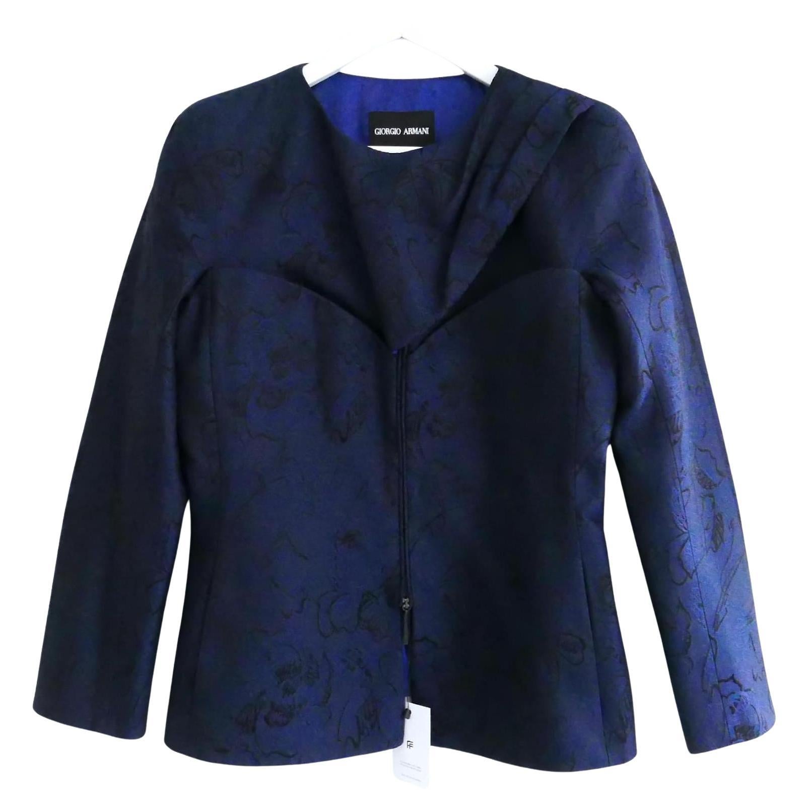 Giorgio Armani Silk Brocade Corset Jacket For Sale
