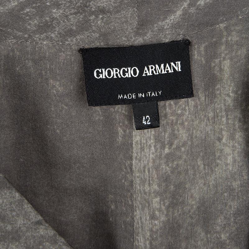 Women's Giorgio Armani Silver Gunmetal Avant Garde Sleeveless Top M