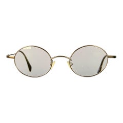 Giorgio Armani Silver Metal Round Eyewear Readers