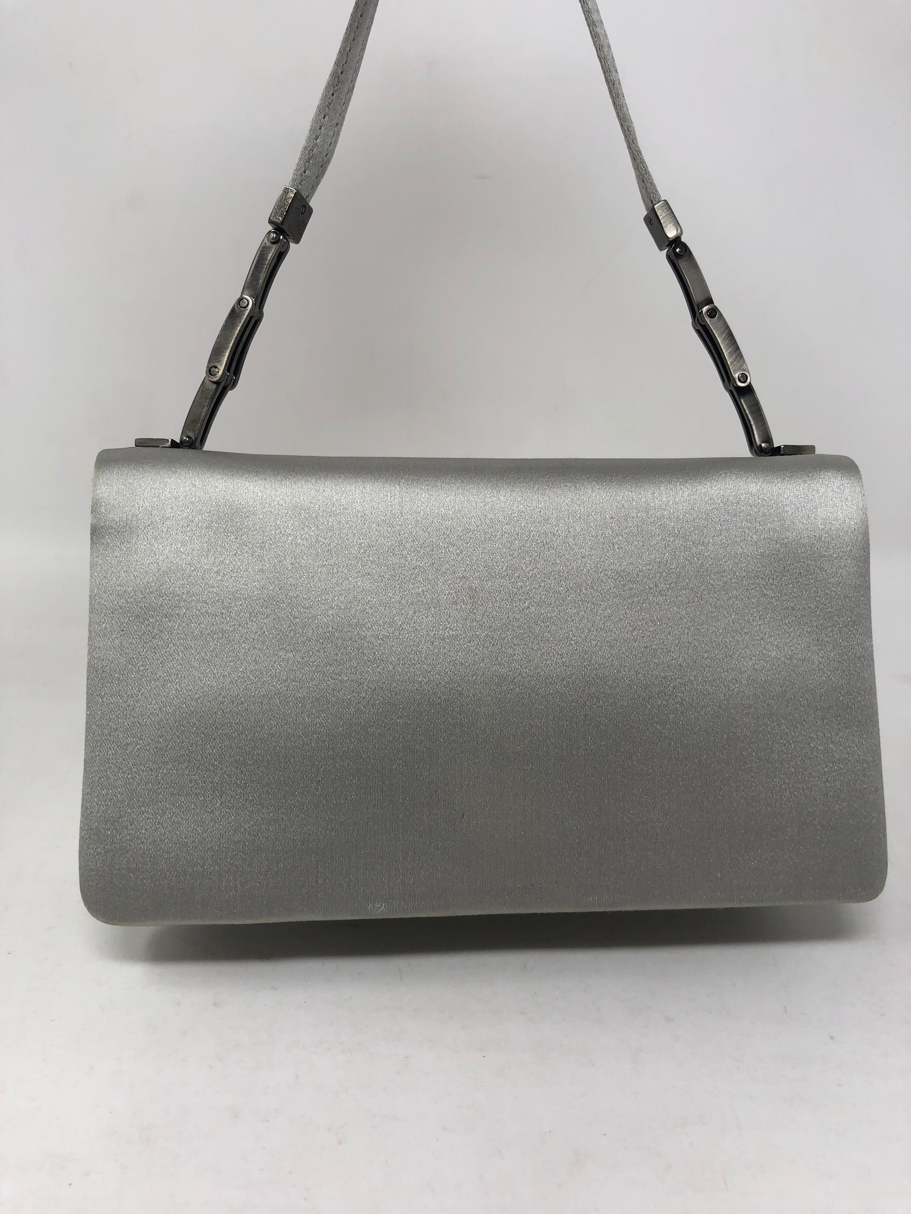 Giorgio Armani Silver Silk Bag 6