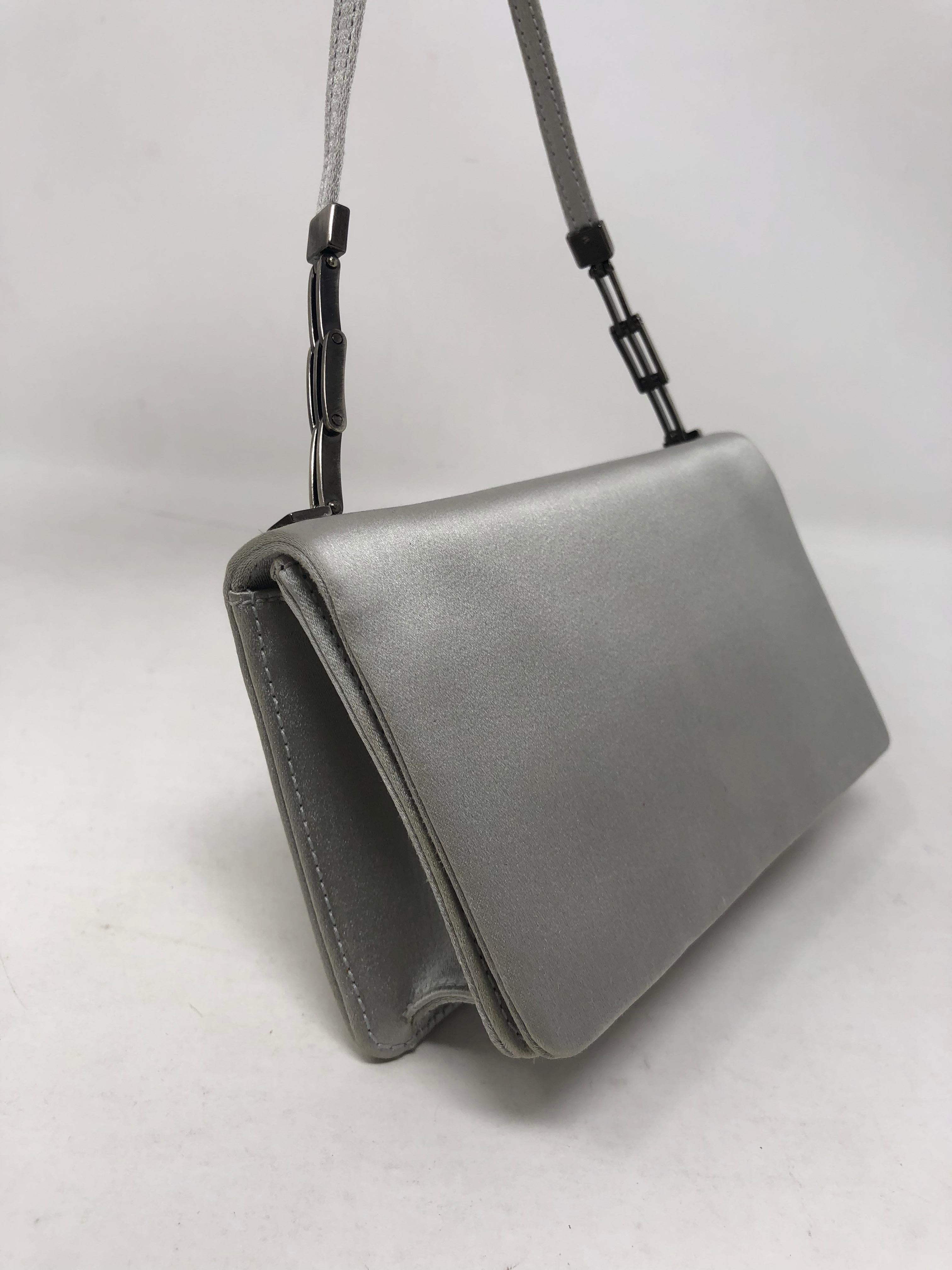 Giorgio Armani Silver Silk Bag 5