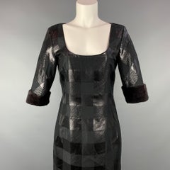 GIORGIO ARMANI Size 10 Black Viscose Blend Cocktail Dress