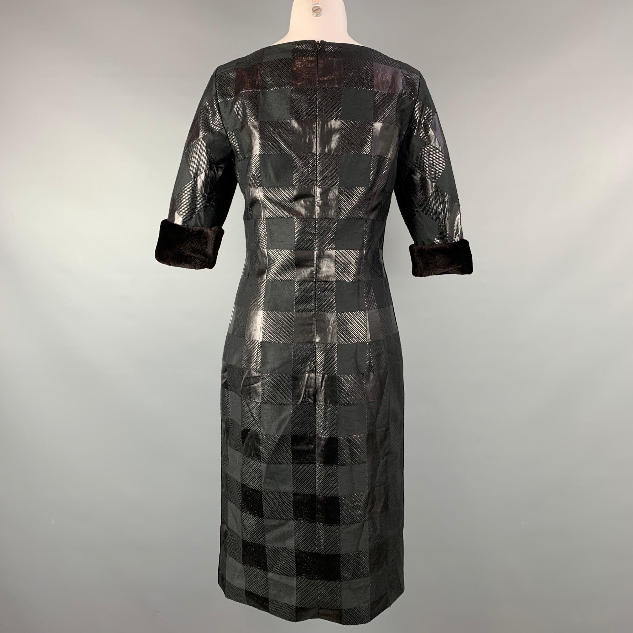 Women's GIORGIO ARMANI Size 10 Black Viscose Blend Cocktail Dress