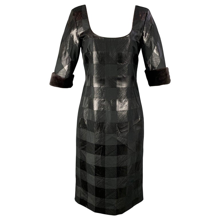 GIORGIO ARMANI Size 10 Black Viscose Blend Cocktail Dress For Sale at  1stDibs