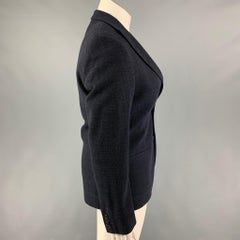 GIORGIO ARMANI Size 10 Navy Wool Jacket Blazer