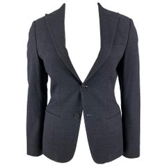 GIORGIO ARMANI Chaqueta Blazer de lana azul marino talla 10