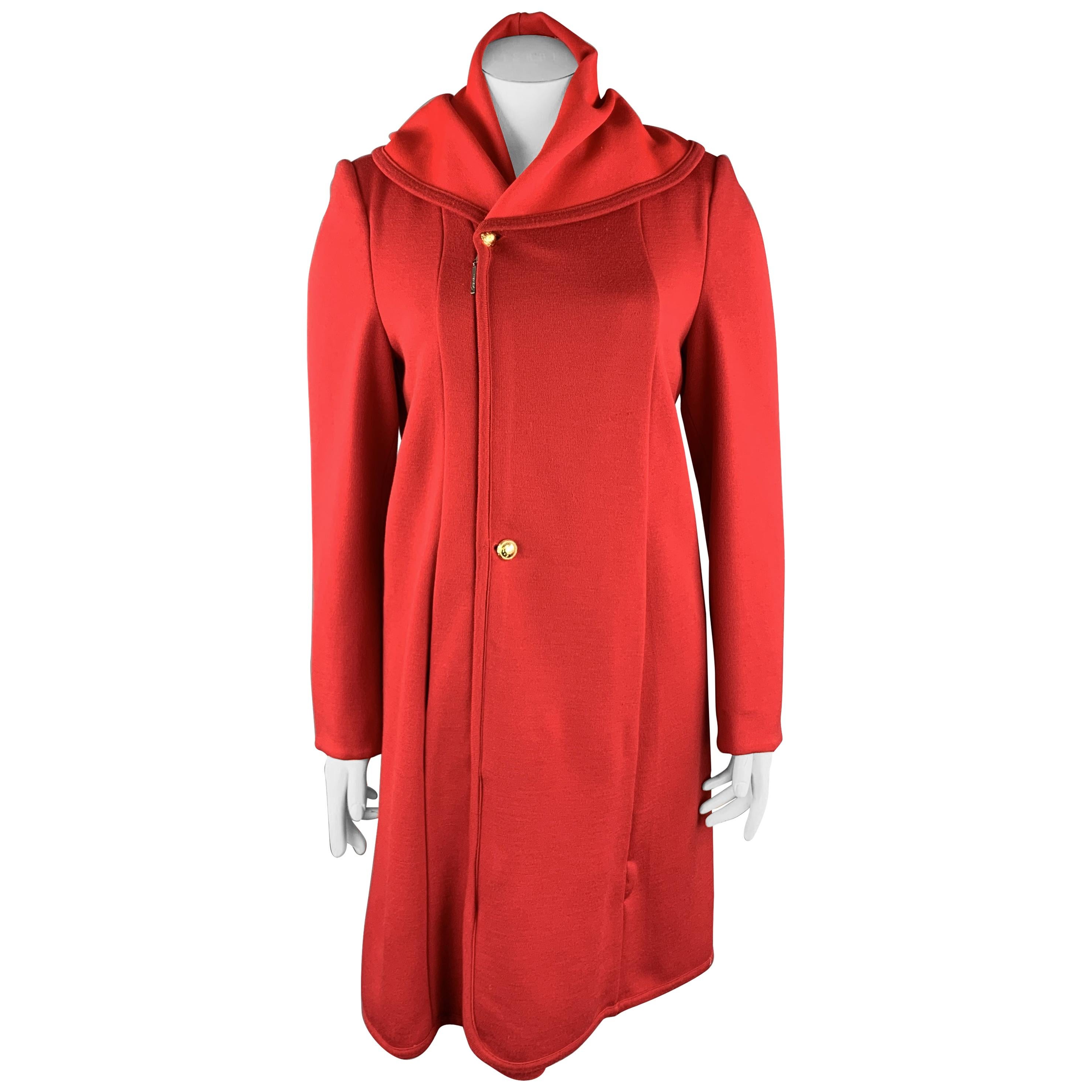 red armani coat