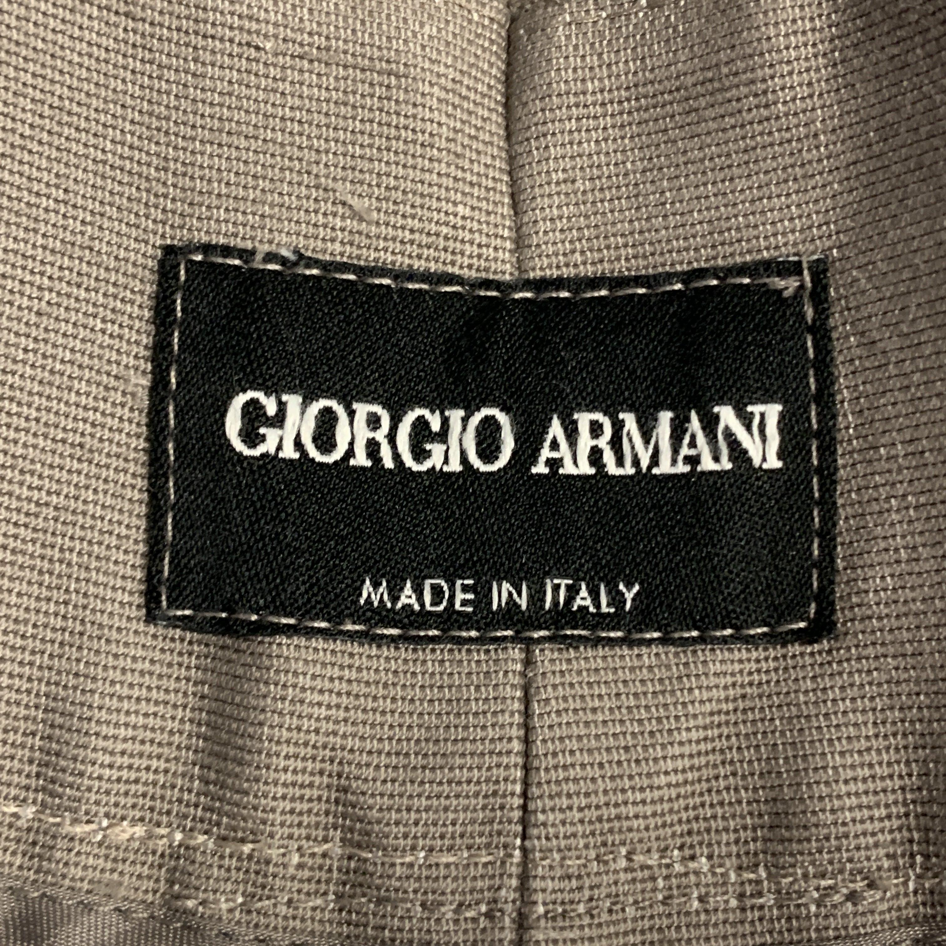 GIORGIO ARMANI Size 14 Taupe Silk / Cashmere Front Tab Dress Pants For Sale 3