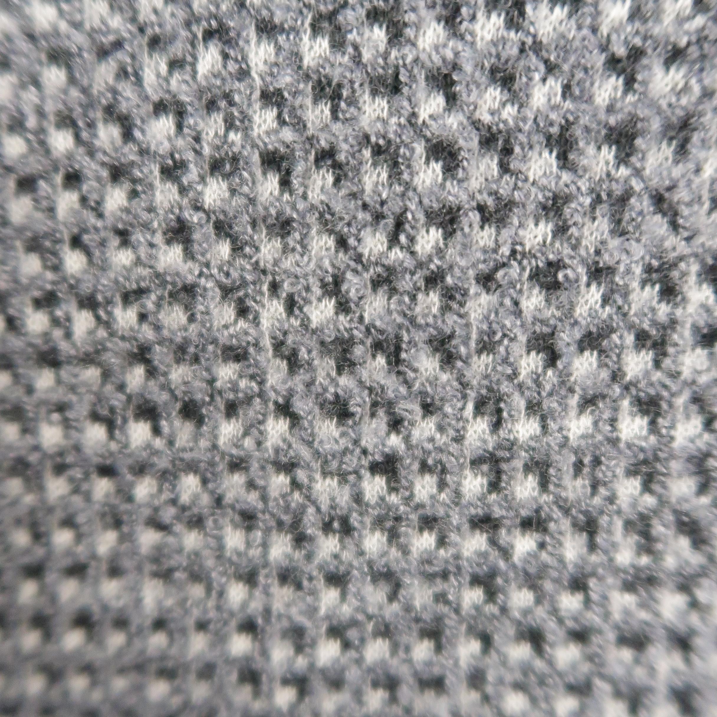 GIORGIO ARMANI Size 16 Grey Textured Wool Blend Notch Lapel Jacket 1