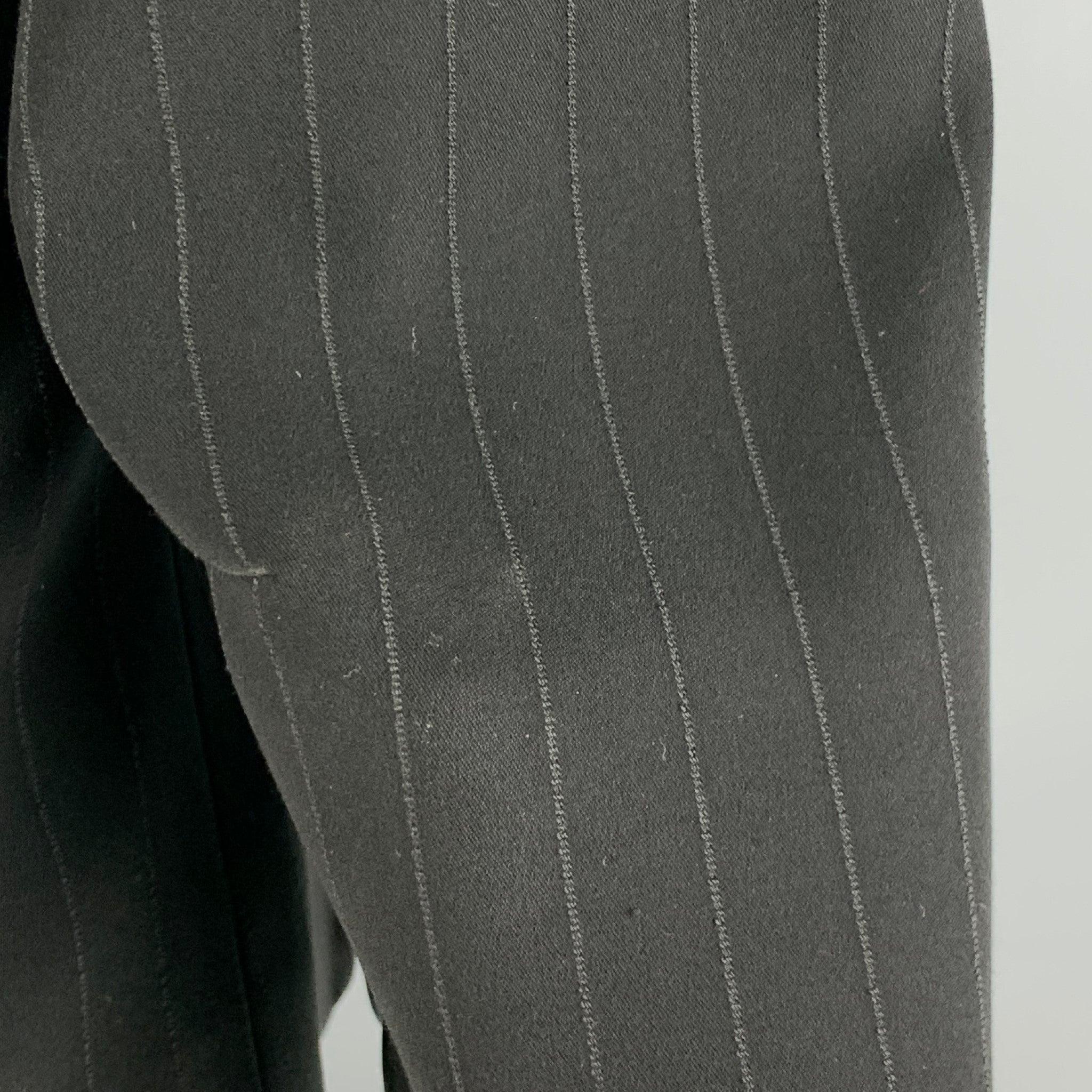 Women's GIORGIO ARMANI Size 2 Black Pinstripe 3/4 Sleeves Jacket Blazer For Sale