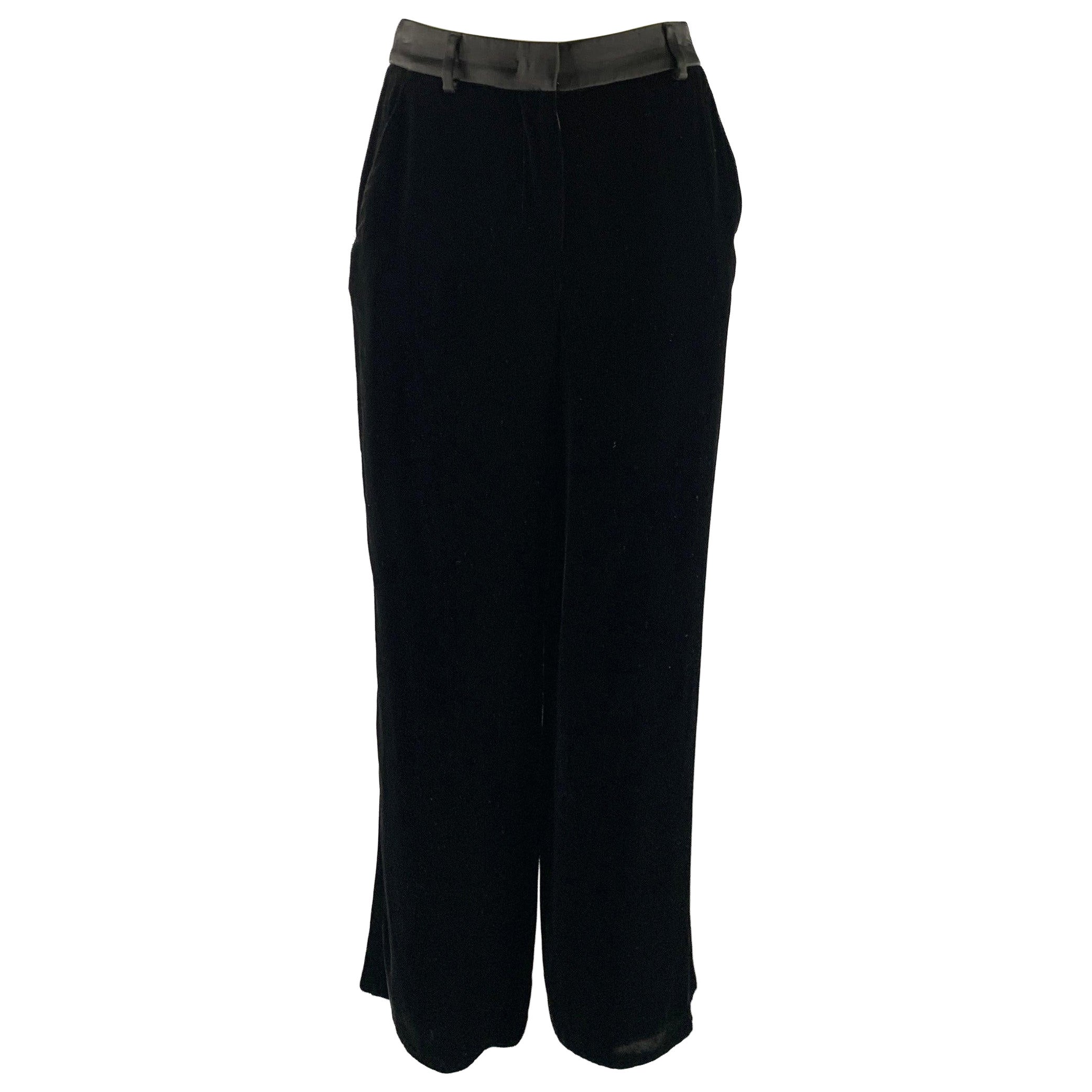 1990s Christian Dior Size 10 / 12 Black Silk Velvet Vintage