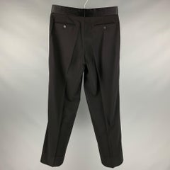 GIORGIO ARMANI Size 32 Black Wool Tuxedo Dress Pants