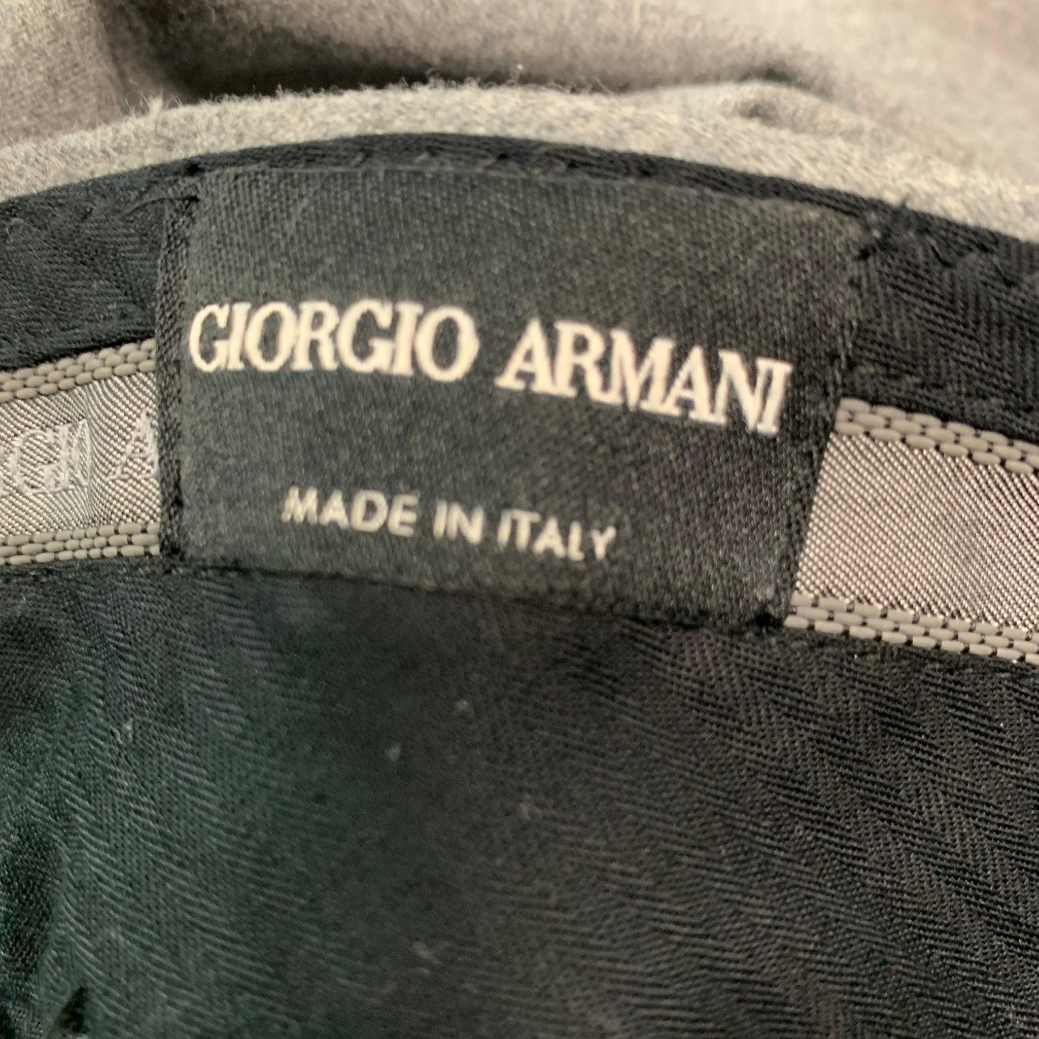Men's GIORGIO ARMANI Size 34 Grey Solid Wool Blend Zip Fly Dress Pants For Sale