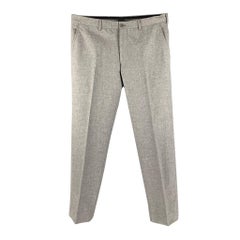 GIORGIO ARMANI Size 34 Grey Solid Wool Blend Zip Fly Dress Pants