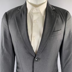 GIORGIO ARMANI Size 36 Charcoal Wool Notch Lapel Sport Coat