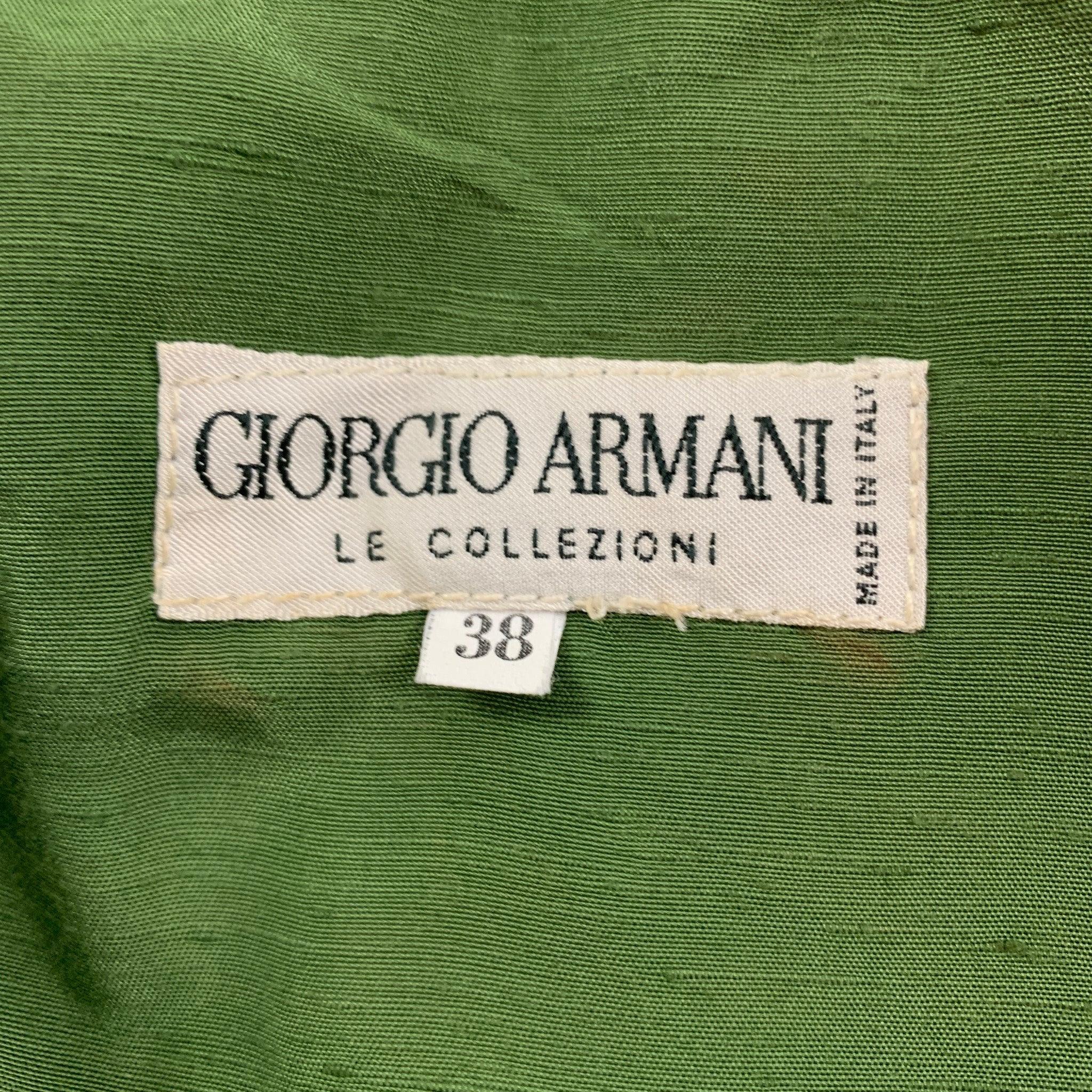 GIORGIO ARMANI Size 38 Beige Polyester Nylon Bomber Jacket For Sale 1