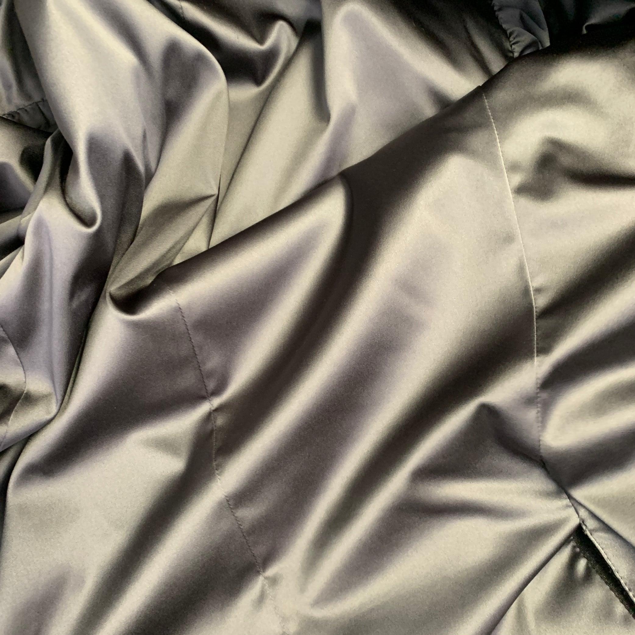 GIORGIO ARMANI Giacca doppio petto con revers reversibili in misto viscosa grigia taglia 38 in vendita 2