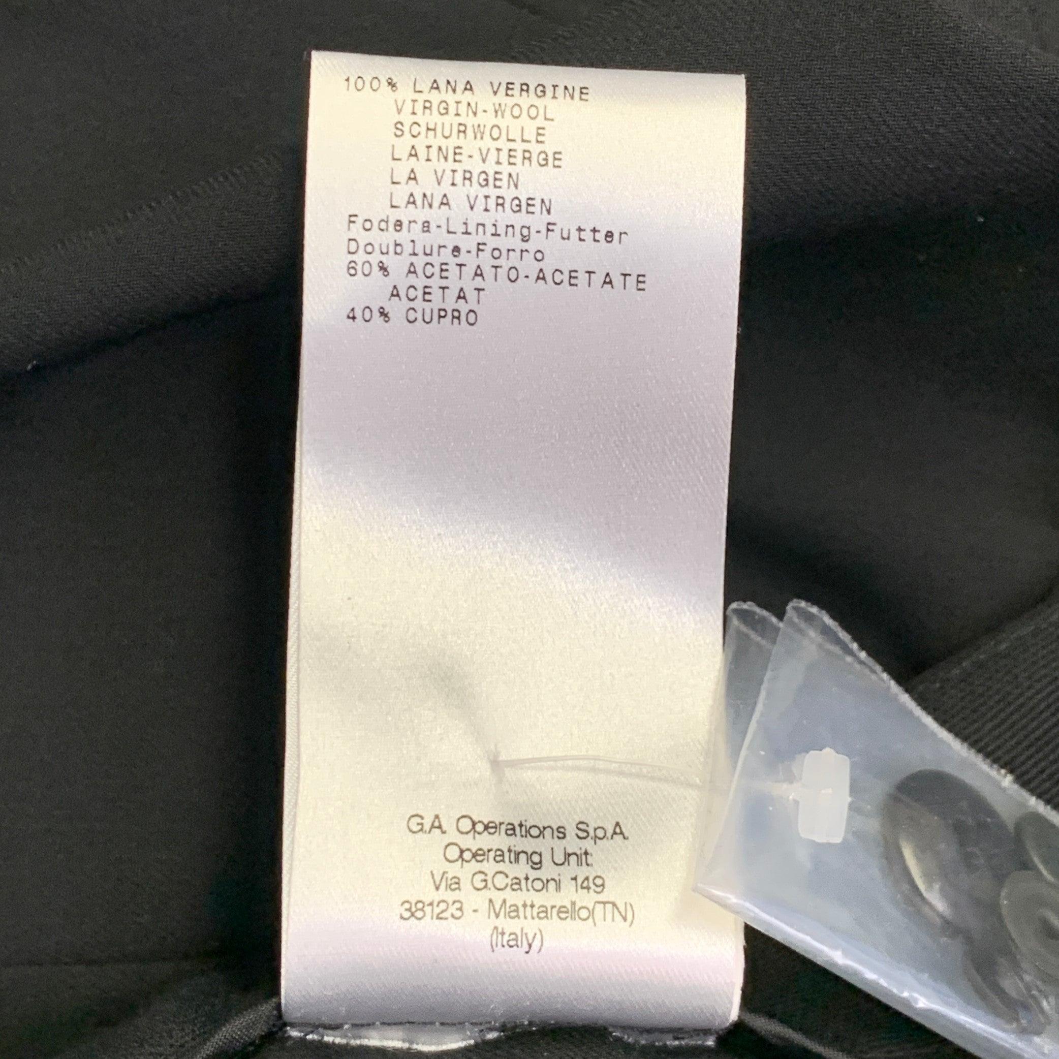 GIORGIO ARMANI Größe 4 Schwarz Schurwolle Tapered Zip Fly Kleid Hose im Angebot 1