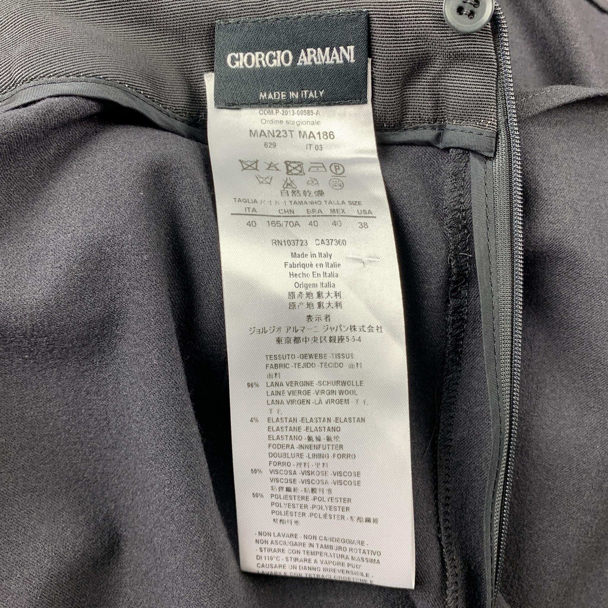 GIORGIO ARMANI Size 4 Charcoal Wool Blend A-Line Skirt For Sale at 1stDibs