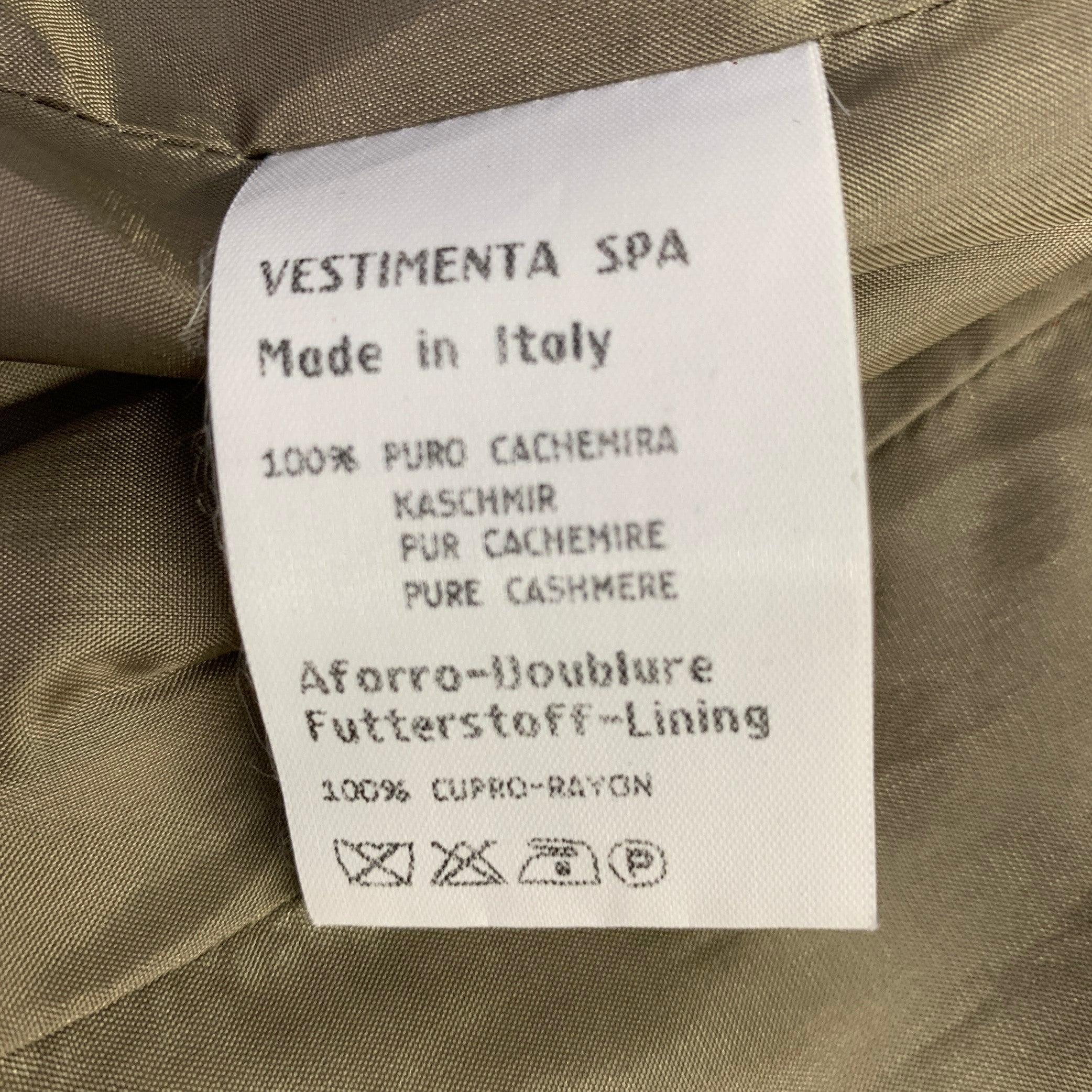GIORGIO ARMANI Size 4 Green Sage Cashmere Double Breasted Jacket Blazer en venta 2
