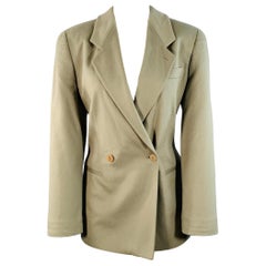 GIORGIO ARMANI Grö�ße 4 Grün Sage Kaschmir Double Breasted Jacket Blazer