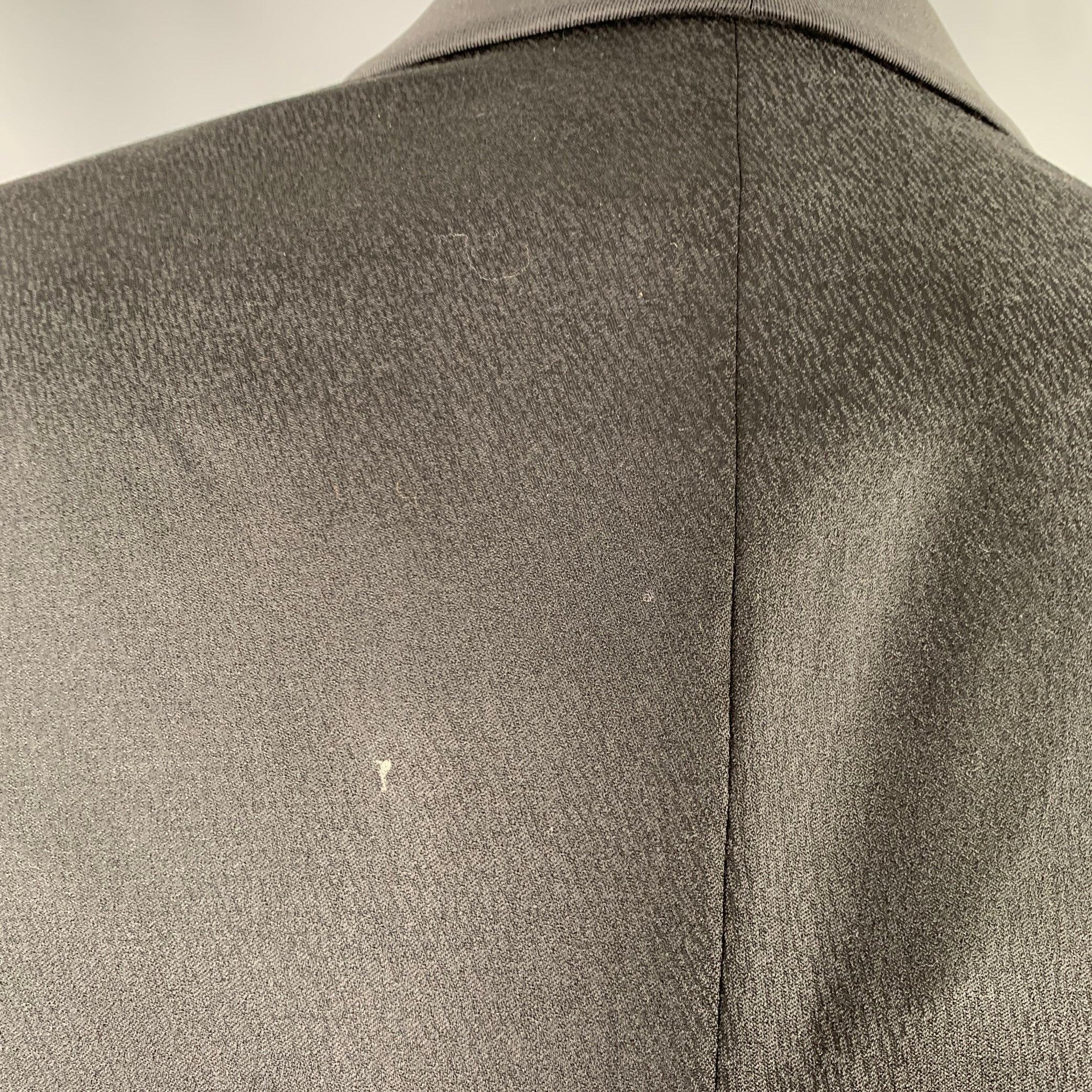 GIORGIO ARMANI Size 40 Black Jacquard Wool Blend Sport Coat For Sale 1