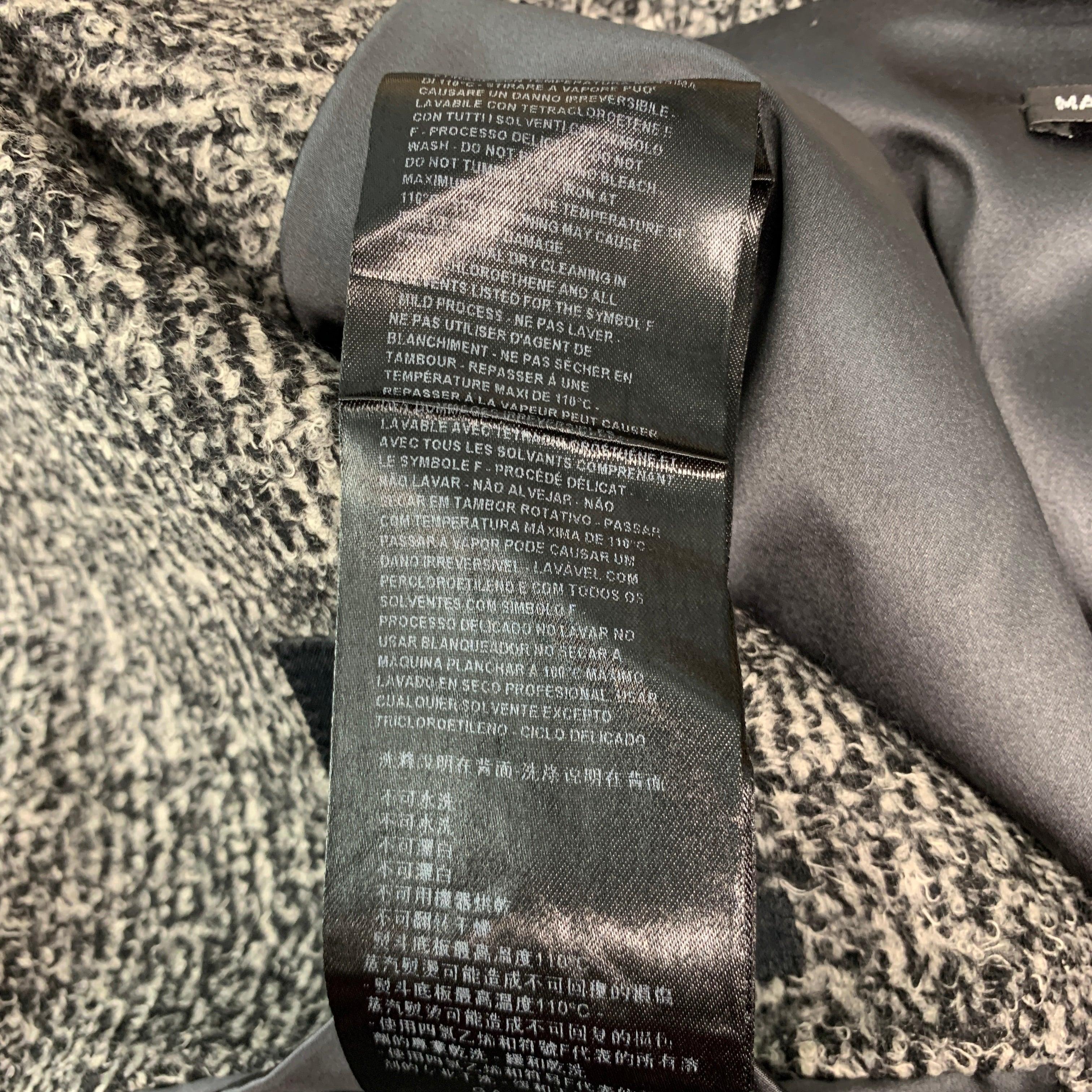 Giorgio Armani Taille 40 Manteau de sport en laine mélangée gris noir chiné en vente 2