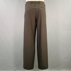 GIORGIO ARMANI Size 40 Grey Charcoal Polyester Flat Front Dress Pants