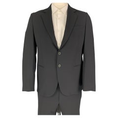 GIORGIO ARMANI Size 42 Black Wool Notch Lapel Suit