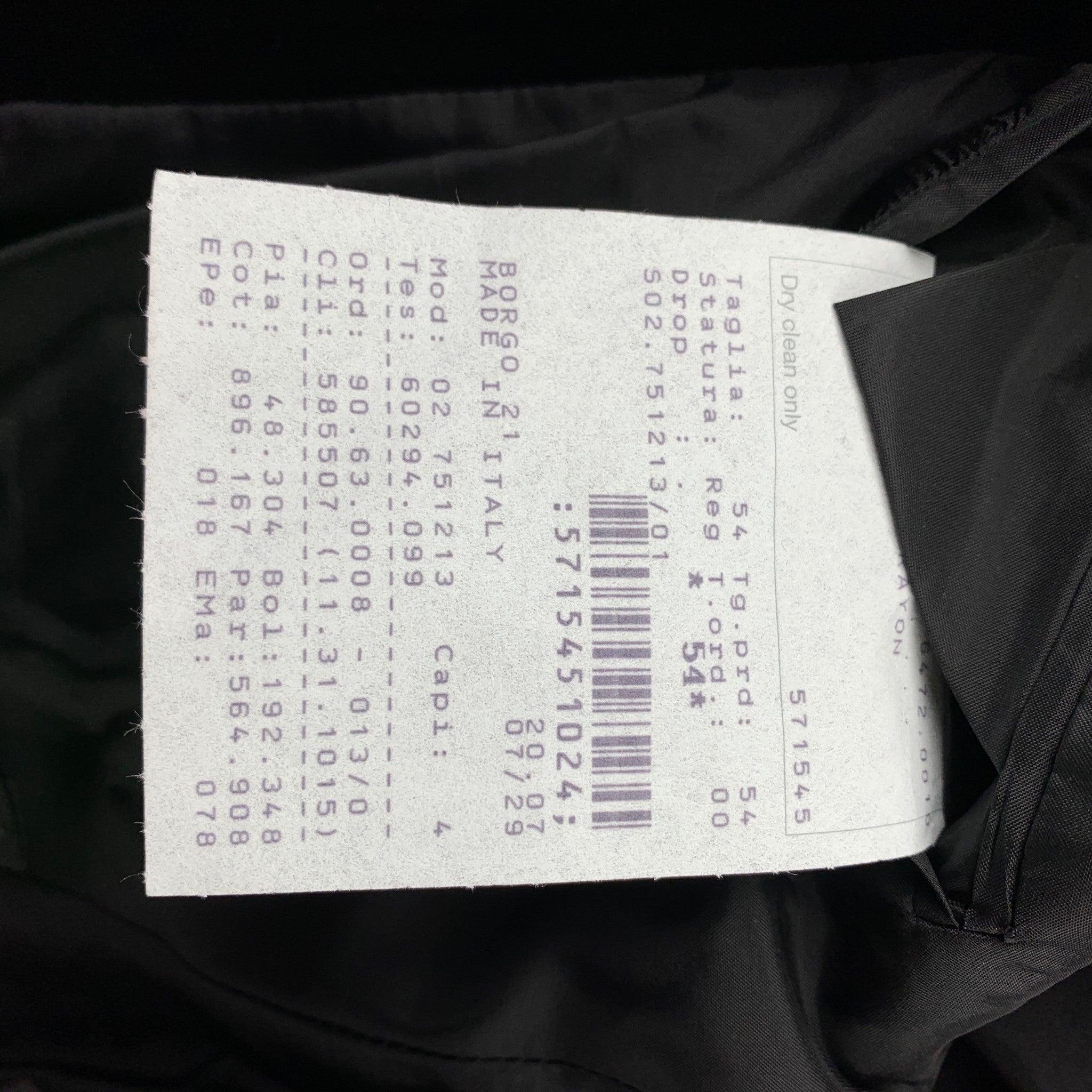GIORGIO ARMANI Schwarz gestreifte Jacke aus Viskosesamt mit Knopfleiste, Größe 44 im Angebot 1