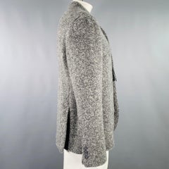 GIORGIO ARMANI Size 44 Grey Charcoal Tweed Cashmere Silk Jacket
