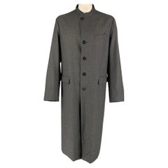 GIORGIO ARMANI Size 48 Grey Wool Long Coat