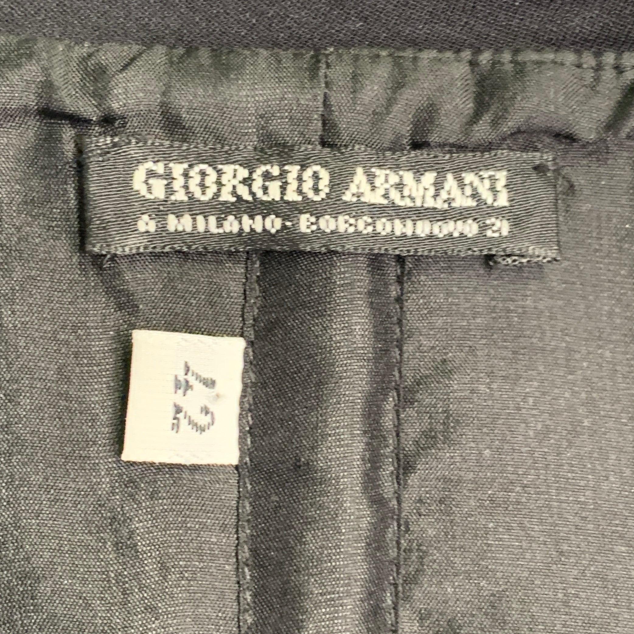 Women's GIORGIO ARMANI Size 6 Black Ruched Bustier Dress Top For Sale